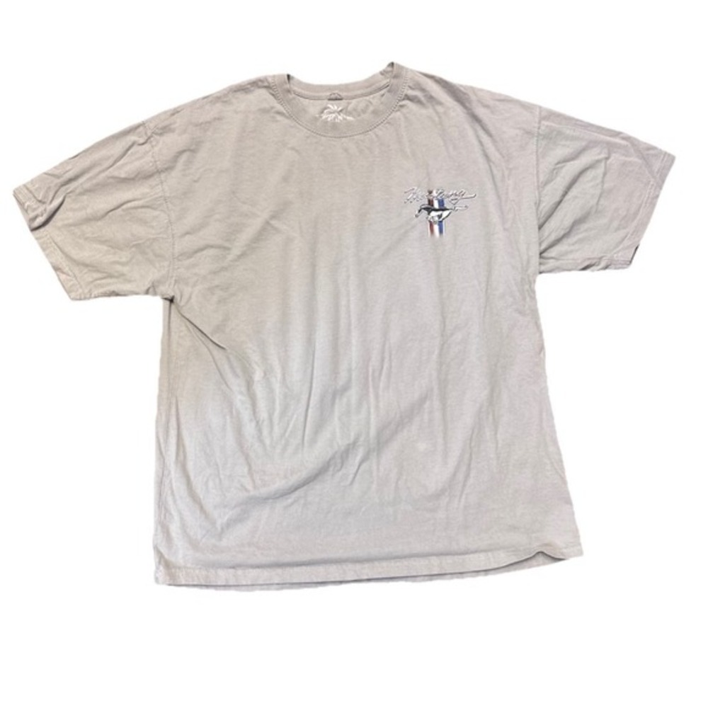 Newport Blue Mustang Shirt Mens XXL Gray Graphic Muscle Car Unleashed Ford‎